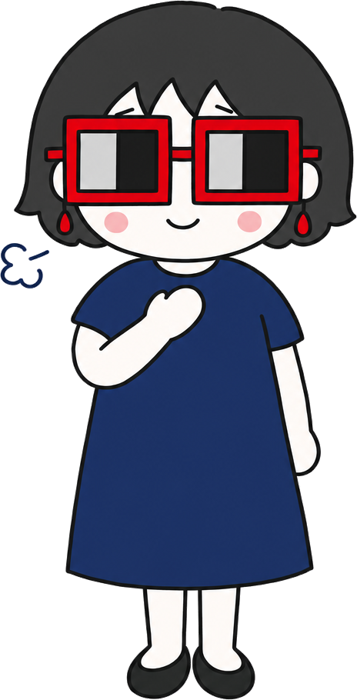 ほっとしている、くらげのキャラクター