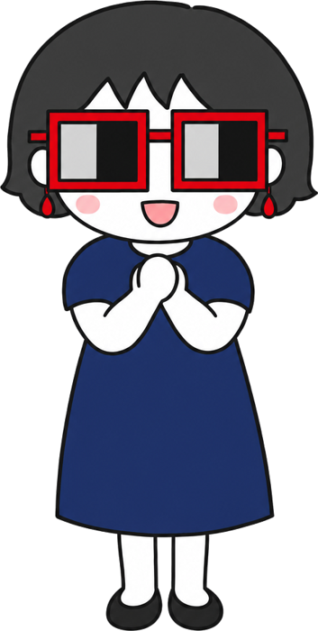 ありがとうの気持ちを伝える、くらげのキャラクター