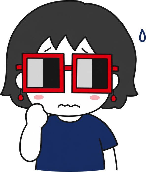 困っている、くらげのキャラクター